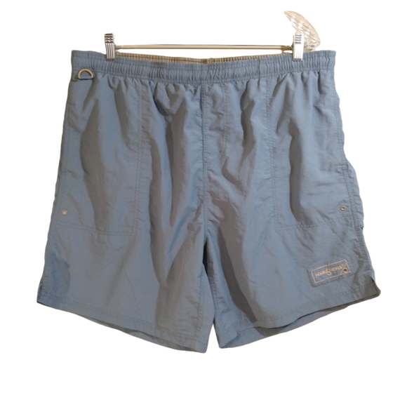 Hook & Tackle Fishing Shorts mens XL blue outdoor swim stash pocket - Picture 1 of 9